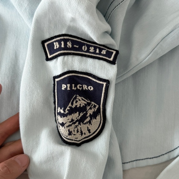 Pilcro Light Blue Shirt with Mountain Patch - Picture 3 of 4